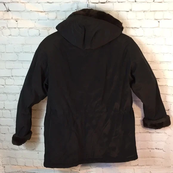 Marc New York graphite fur lined hooded jacket medium - Picture 2 of 5